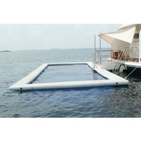 Piscine de mer flottante gonflable Offre Spéciale verte piscine de yacht de mer d'océan avec la piscine gonflable nette avec le filet