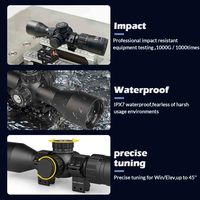 Lunettes de Chasse HK1-0422 Accessoires Optiques Viseurs Tactiques avec Réticule IR 4-16X44 FFP Viseur de Chasse