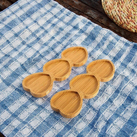Plateau de petit-déjeuner en bambou émaillé écologique avec logo personnalisé, plat de service jetable pour hôtels, retour à l'école, assiette à dessert, MOQ 1 pièce