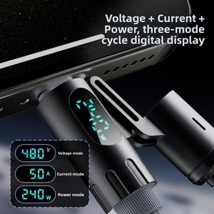 Cable de carga 5 en 1 de alta calidad al por mayor de fábrica, cable de carga USB retráctil de 1.2 m, cargador de coche con cable retráctil - Product Image 3
