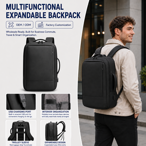 OEM ODM Customized <strong>Backpacks</strong> 17.3 Inch <strong>Convertible</strong> Tech Waterproof Business <strong>Backpacks</strong> Expandable Travel School Bag Elite Mochila - Product Image 1