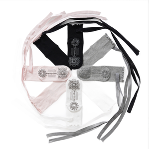 <span class=keywords><strong>Chaussettes</strong></span> de yoga et de danse pour femmes, antidérapantes, à volants, avec lacets réglables, pour la danse en salle, le Pilates et l'entraînement - Product Image 4