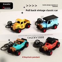 Llavero Colgante Creativo Retro de Coche Clásico, Modelo de Coche Metálico Simulado para Mochila Escolar, Pequeño Regalo al por Mayor