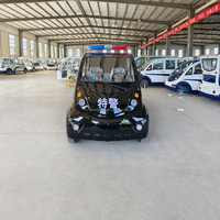Véhicule de patrouille électrique 4 places de haute qualité, coque entièrement métallique, autonomie de 90 km, certifié CE, idéal pour les parkings