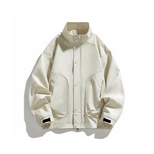 Chaqueta con cuello alto y logotipo personalizado para hombre, a prueba de viento y agua, para exteriores, informal de negocios, chaqueta ejecutiva de alta gama - Product Image 3