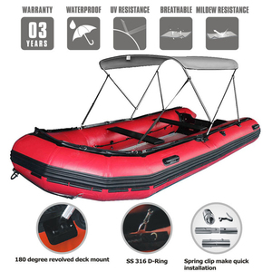 Cubierta Bimini Inflable para Bote Marino HOMFUL de 2 Arcos con Poste de Soporte Trasero y Bolsa de Almacenamiento - Product Image 2