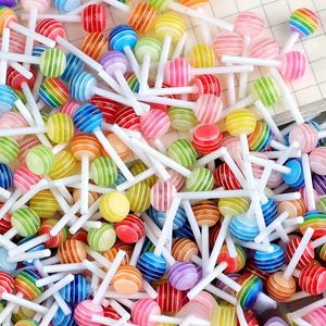 Nuevas y Lindas Figuritas de Resina de Piruletas Mixtas, Cabujones de Base Plana para Manualidades, Adornos para Joyería y Accesorios para el Cabello - Product Image 3