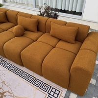 Canapé d'angle en tissu moderne en forme de L, ensemble de canapés décontractés et simples pour appartement, tendance pour salon