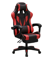 Housse de siège de cockpit de jeu inclinable et réglable en hauteur avec vérin à gaz à 3 positions, en cuir synthétique, design moderne