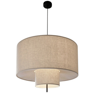 Nordic Style Fabric Pendant <b>Light</b> Round E27 Led Anti Glare For Living Room <b>Dining</b> Room Hotel - Product Image 5
