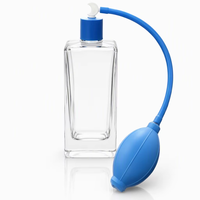 Nouvelle Bouteille de Parfum en Verre Vintage de Luxe 100ml Vide avec Pulvérisateur à Pompe en Silicone et Airbag PVC, Diffuseur Décoratif pour la Maison