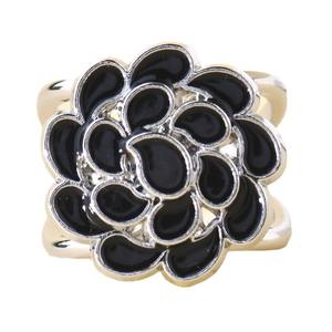 法国复古空姐方形真丝围巾配珍珠合金扣和餐巾戒指服装配件 - Product Image 5