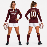 Conjunto de Camiseta de Rugby Personalizada Thistle Blue, Unisex, Impresión por Transferencia de Calor, 100% Poliéster, Secado Rápido, Transpirable, Uniforme Deportivo al por Mayor