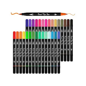 Coloring Markers Set School Office Adults Kids Teen Dual Brush Pen Fine Tip Art Markers for Coloring Books Drawing Sketch