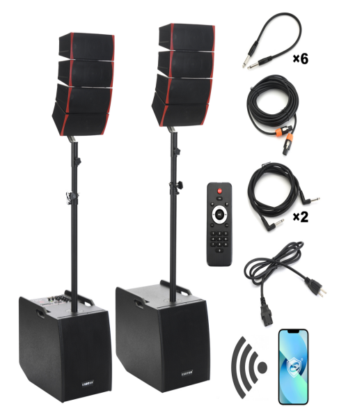 HYANKA LVP-212 12 Inch Line Array Speaker Active & Passive Stage Speaker 400W+2*100W RMS Active+passive Line Array Speakers