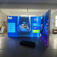 TIANLANG Boîte lumineuse d'exposition en forme de L de qualité supérieure pour la promotion de marques de pièces automobiles, mur d'affichage multi-panneaux en tissu SEG