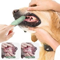 Nuevo Cepillo de Dientes Portátil para Mascotas, Perros y Gatos, con Funda Protectora para los Dedos, Antibacteriano, Antiinflamatorio, Elimina el Sarro, Cuidado Bucal