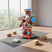 Manèges pour enfants d'occasion à vendre : Robot de parc d'attractions avec musique et lumière nocturne, en fibre de verre et métal, pour centre commercial