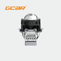 GCAR Projecteur de phare de voiture fiable pour usage quotidien, 3 pouces R6 Ultra 75W Bi LED, lentille de projecteur avec prisme TIR et double réflecteur, assemblage optique