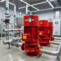 Pompe à incendie électrique certifiée UL, centrifuge verticale pour système d'extinction par aspersion