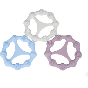 Anneau de dentition en silicone en forme d'étoile pour bébé, jouet de préhension sûr de qualité alimentaire pour nourrissons de 6 mois et plus, unisexe - Product Image 1