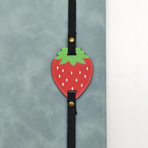<b>Notebook</b> strap leather bookmark fruit shape decorative reading elastic band bookmark pager reader - Product Image 5