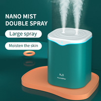 Diffuseur d'air ultrasonique double pulvérisation en plastique pour la maison, humidificateur de bureau USB à brume froide pour la maison et le yoga