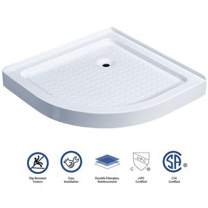<span class=keywords><strong>Sumidero</strong></span> de ducha de baño con textura de superficie, drenaje rápido, diseño moderno blanco, resina acrílica, plato de ducha portátil festoneado Acrílico - Product Image 3