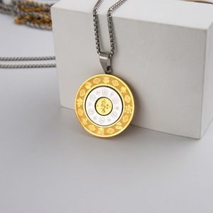 Collar con Colgante de Disco Giratorio de la Suerte |   Joyería Protectora Budista de Estilo Oriental - Product Image 6