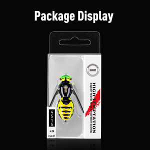 Kingdom Mới Đến Wasp Thu thập dữ liệu Mồi 40Mm 4.2G Topwater Bionic Côn Trùng Đu Wobblers Nhân Tạo Côn Trùng Mồi Lỗi Cho Nước Ngọt - Product Image 6