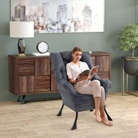 Vente en gros de fauteuil canapé moderne et doux et paresseux Fauteuil de détente confortable rembourré pour salon Fauteuil canapé à dossier haut