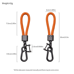 Portachiavi Auto 2026 di Alta Qualità in Corda Intrecciata e Pelle con Lega di Zinco, Lussuoso e alla Moda, Regalo Creativo Personalizzato per Uomini e Donne - Product Image 2