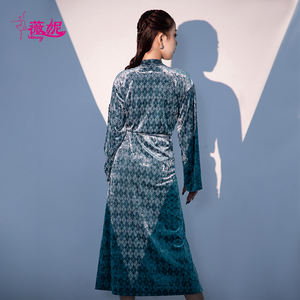 Vennystyle Vestido de noite de cetim para mulheres, fantasia de dança latina com estampa de menina Xiaobai, contorno natural, competições e festas - Product Image 5