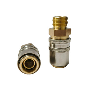 Đức loại mở dòng chảy nhanh chóng khớp nối thẳng mạ niken Brass nhanh chóng Coupler khuôn phù hợp kết nối - Product Image 1
