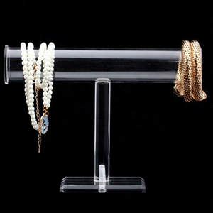 Soporte de exhibición de brazalete acrílico de fábrica Barra en T Estante de exhibición de pulsera de doble rollo - Product Image 1