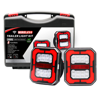 Feux arrière de remorque sans fil à LED magnétiques, kit d'éclairage de remorquage, feu stop, étanche IP65, 12V-24V, modèle à commande sans fil 2.4G