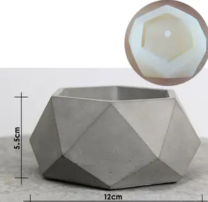 DIY 새로운 수제 실리콘 콘크리트 금형 꽃 냄비 홀더