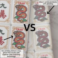 Mahjong américain rose personnalisable à thème dessin animé, 160 tuiles, design sur mesure, assemblage multicolore, divertissement pour les acheteurs en gros