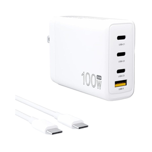 อะแดปเตอร์แปลงไฟ Zosam 100W GaN แบตเตอรี่ 4 พอร์ต PD USB-C ชาร์จเร็ว สำหรับโทรศัพท์มือถือ ใช้งานร่วมกับ Mini/Air GAN-100W 100W - Product Image 1