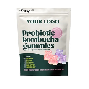 Gummies au Kombucha Bio Personnalisables OEM/ODM Complément à Base de Plantes Orme Rouge et Racine de Pissenlit - Vegan 60 Gummies au Kombucha - Product Image 1