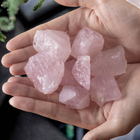 Quartz Rose Naturel Poli de Haute Qualité, Forme Irrégulière, Pierre Chakra, Écologique, Thème Animal Féerique, pour Décoration d'Intérieur Feng Shui