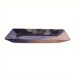 Plateau artisanal en corne de buffle poli naturel, bol de service pour salade et fruits, idéal pour les fêtes, les mariages et la décoration intérieure - Product Image 1