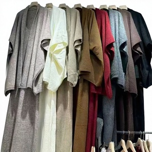 Conjunto de Dos Piezas Minimalista de Lana para Mujer, Cárdigan Holgado <span class=keywords><strong>con</strong></span> Frente Abierto y Vestido Maxi, Transpirable, Corte Regular, Otoño - Product Image 6