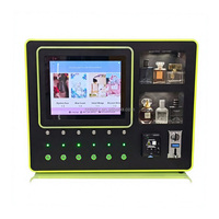 Distributeur automatique de parfum mural en métal avec écran tactile 10,1 pouces, lecteur de carte de crédit, code QR, jeton, WiFi 4G