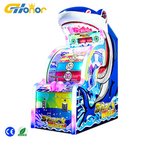 Machine de jeu d'arcade en métal à monnayeur pour 1 joueur, type Shark Bass Wheel, avec récompense par billet de loterie, pour centres de divertissement