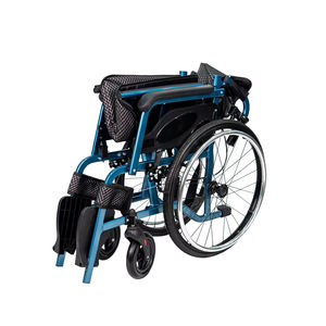 Silla de Ruedas Manual Plegable para Adultos Mayores o con Discapacidad, Reposabrazos y Reposapiés Fijos, Silla de Ruedas Ligera y Portátil - Product Image 5