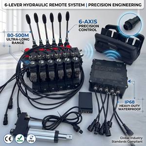 Nouvelle télécommande radio proportionnelle sans fil 6 canaux 2026 avec actionneur d'embrayage pour système hydraulique de grue - Product Image 1