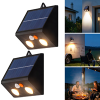 Lampe murale solaire magnétique extérieure IP54, étanche, à intensité variable, à commande tactile, pour porche, clôture, jardin, lampes murales décoratives LED