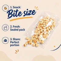 Sachet Doypack Transparent Personnalisé en Plastique Alimentaire pour Snacks, Biscuits, Bonbons et Noix