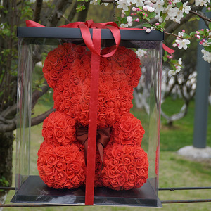 Orsetto di <span class=keywords><strong>Rose</strong></span> in Schiuma di Alta Qualità da 25cm e 40cm, Best Seller 2026 con Confezione Regalo - Regalo per San Valentino - Product Image 2